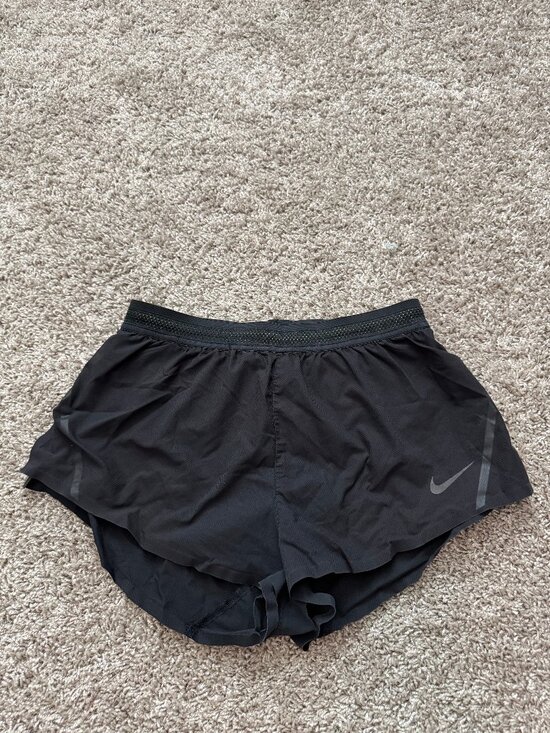 Nike Other - Nike Mens Black/Green 2-inch Aeroswift Split Shorts Running Size M